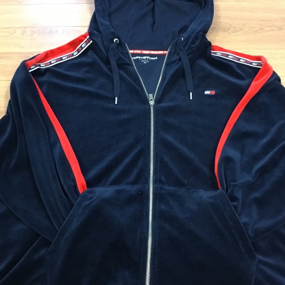 Tommy Hilfiger Sport Velour Hoodie 2x large - Picture 4 of 10